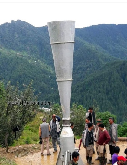 Anti-Hail gun system at Mandhol in Jubbal in Shimla district 