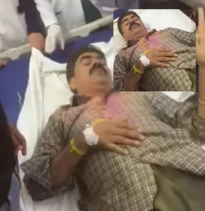 Bambar Thakur in Hospital in Bilaspur 