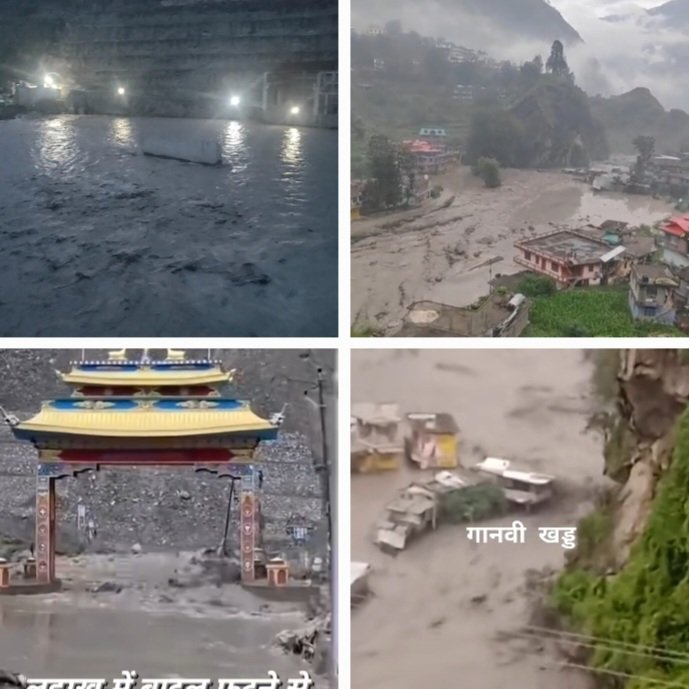 Images of Floods in Rampur  Ladakh 