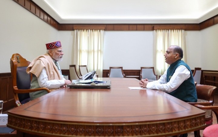 PMModiWithJaiRamThakurInDelhi