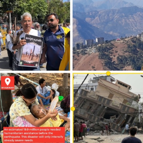 Shav Yatra in Dehradun, View of Naldehra  Myanmar’s Earthquake  bottom 