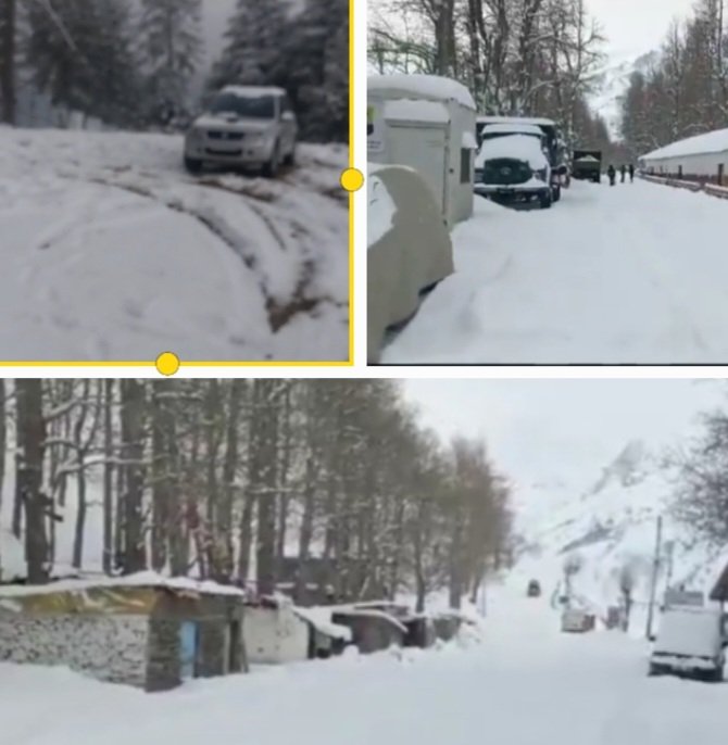 Snowfall in Khirki  Sissu in Himachal 