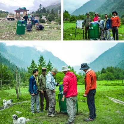 RakchhamYouthSetUpWasteBinInBaspaValley