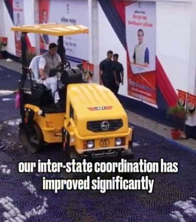 AssamCMSarmaCrushesDrugsUnderTractor