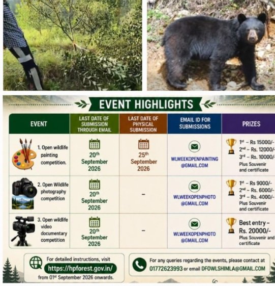 WildLifeWeekInHimachalVsManAnimalConflict