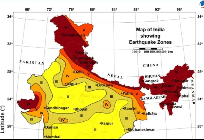Seismic zone-VI map of Himalayas 