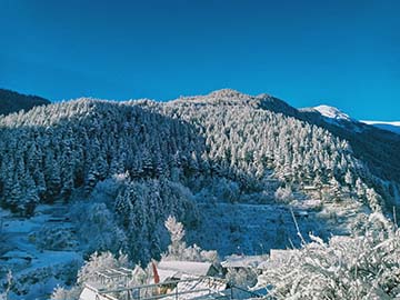 Sangla valley in Satluj Basin in Kinnaur in Himachal 