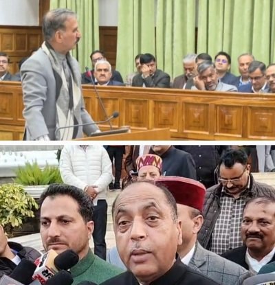 CM Sukhu and Jai Ram Thakur in Vidhan Sabha 