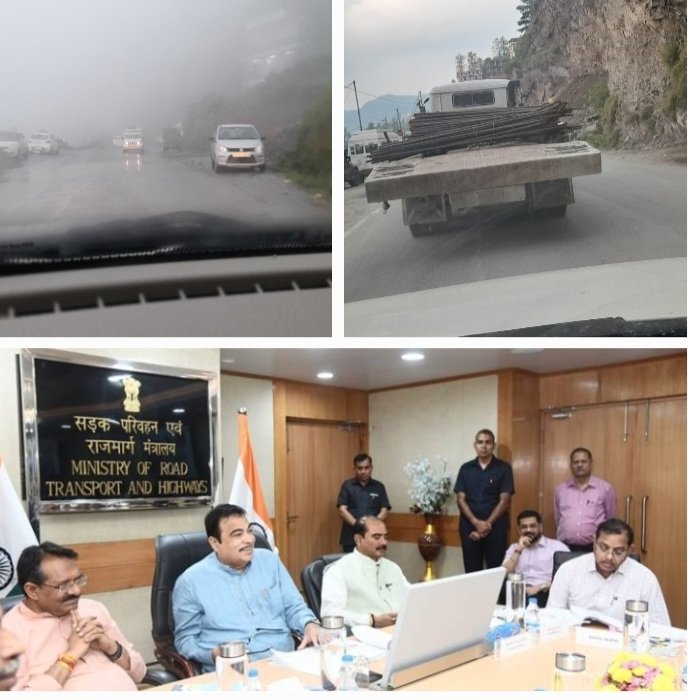 NH05AndGadkariReviewMeetingNewDelhi