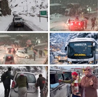 ImagesOfTraffucInSnowInShimlaAndManaliHimbumail