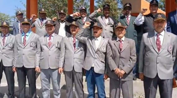 Ex-ServicemenProtestPithoragarh